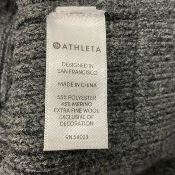 Athleta Thermolite Merino Wool Sentinel Sweater Coat gray size Small - Picture 10 of 10